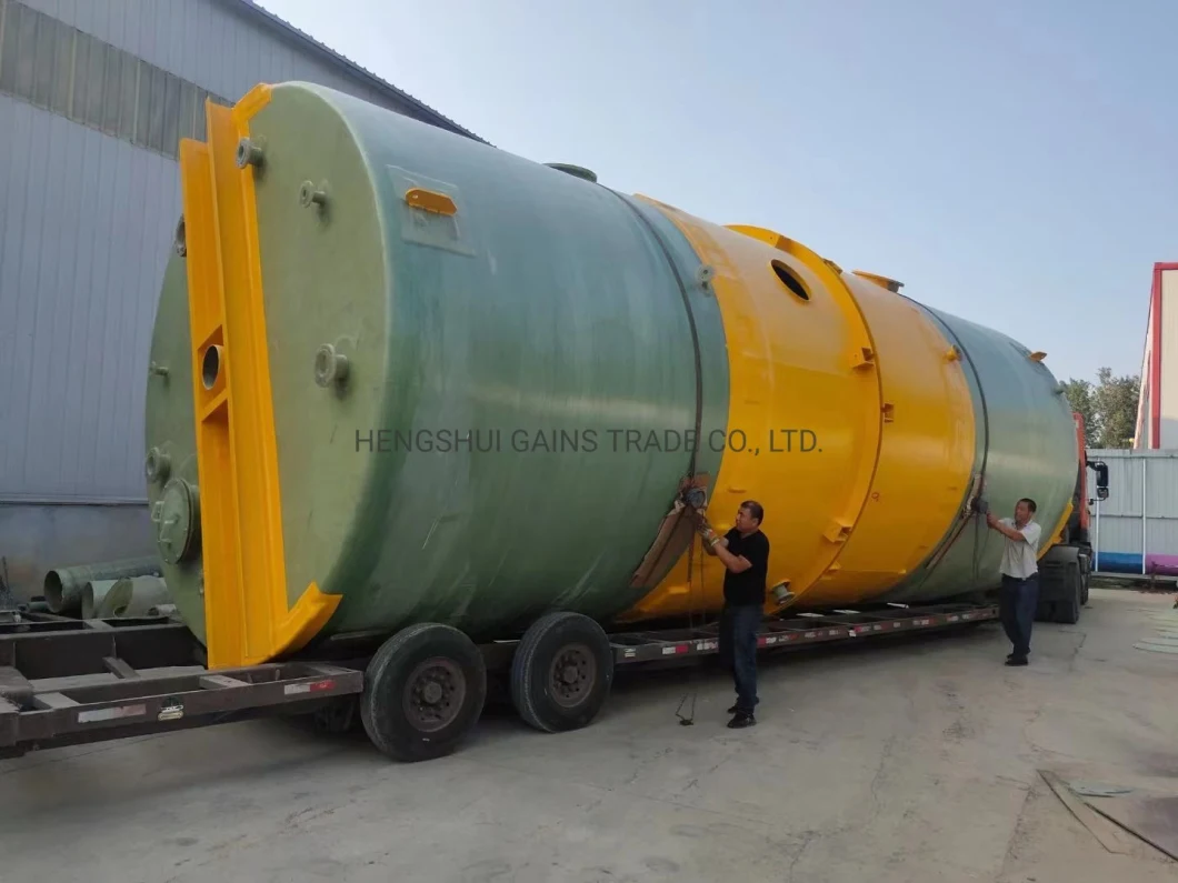 FRP Fiberglass Tank for Storage of Hydrochloric Acid, Caustic Soda etc Chemicals